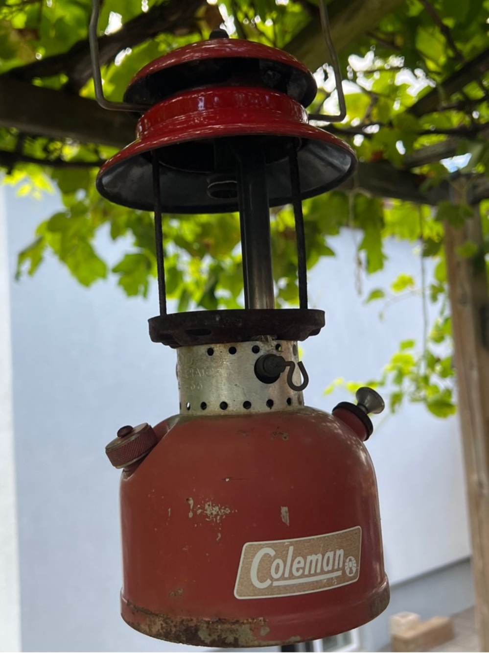 Coleman Red Hanging Lantern with Classic Logo